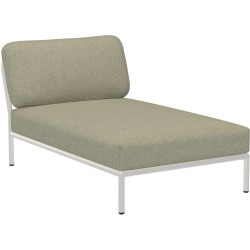 EPUISE – Canapé Level – Chaise longue – Moss Heritage + Base Blanc écru - Houe