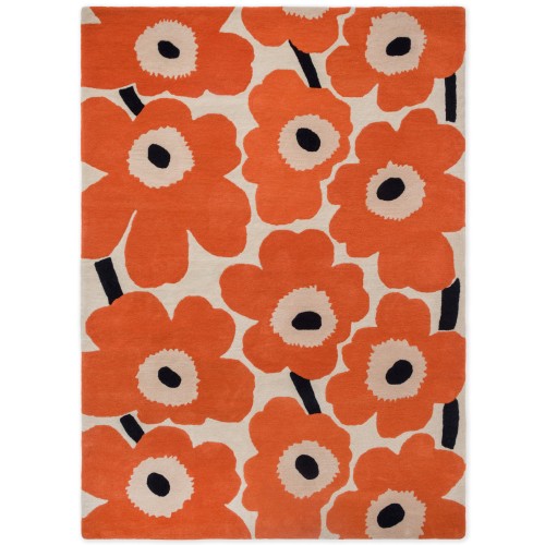 Tapis Unikko - Orange rouge - 140 x 200 cm - Marimekko / Brink & Campman