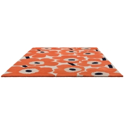 Tapis Unikko - Orange rouge - 140 x 200 cm - Marimekko / Brink & Campman