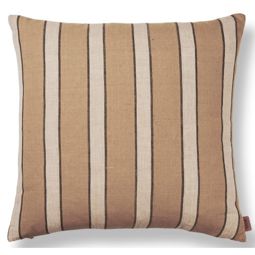 50x50 cm – Brown Cotton cushion cover– Stripe - Ferm Living