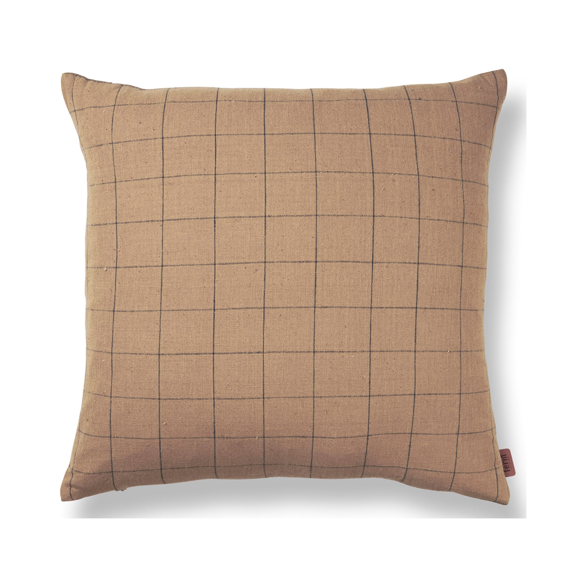 50x50 cm – Brown Cotton cushion cover– Grid - Ferm Living