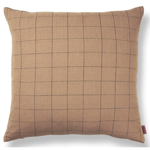 50x50 cm – Brown Cotton cushion cover– Grid - Ferm Living