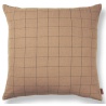 50x50 cm – Brown Cotton cushion cover– Grid - Ferm Living