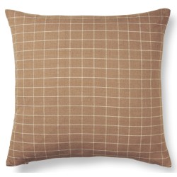 50x50 cm – Brown Cotton cushion cover– Check - Ferm Living