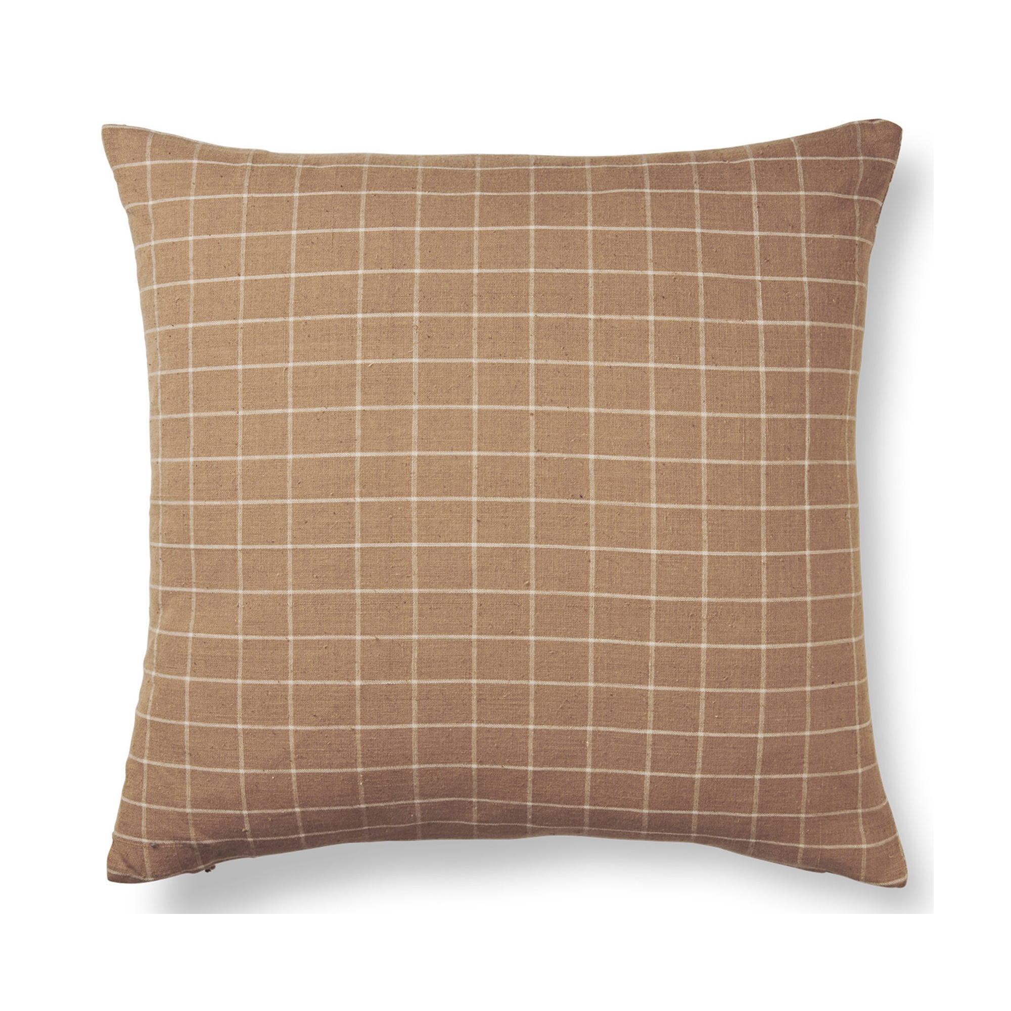 50x50 cm – Brown Cotton cushion cover– Check - Ferm Living