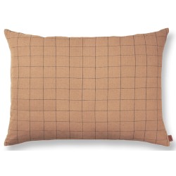 60x80 cm – Coussin Brown Cotton – Grid - Ferm Living