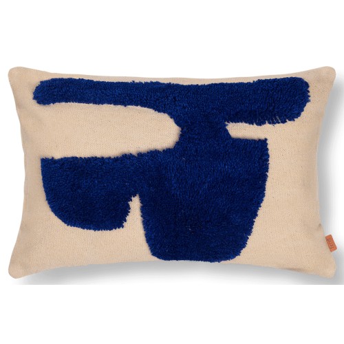 60x40 cm – Lay cushion cover – Sand/Bright blue - Ferm Living