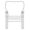 with upholstery - Domus lounge chair - Artek