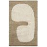 Washable mat Lay - Dark taupe/Off-white - Ferm Living