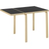 Folding table DL81C – Black linoleum - Artek