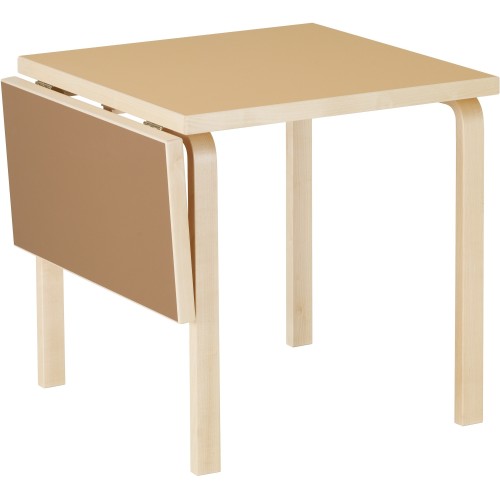 Folding table DL81C – Clay / Walnut linoleum - Artek