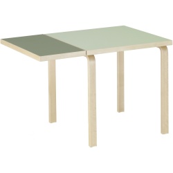 Folding table DL81C – Pistachio / Olive linoleum - Artek