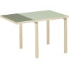 Folding table DL81C – Pistachio / Olive linoleum - Artek