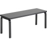 Banc 153A – Assise pleine – Bouleau peint en noir - Artek