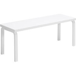 Banc 153A – Assise pleine – Bouleau peint en blanc - Artek