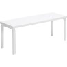 153A bench – Solid seat – White lacquered birch - Artek