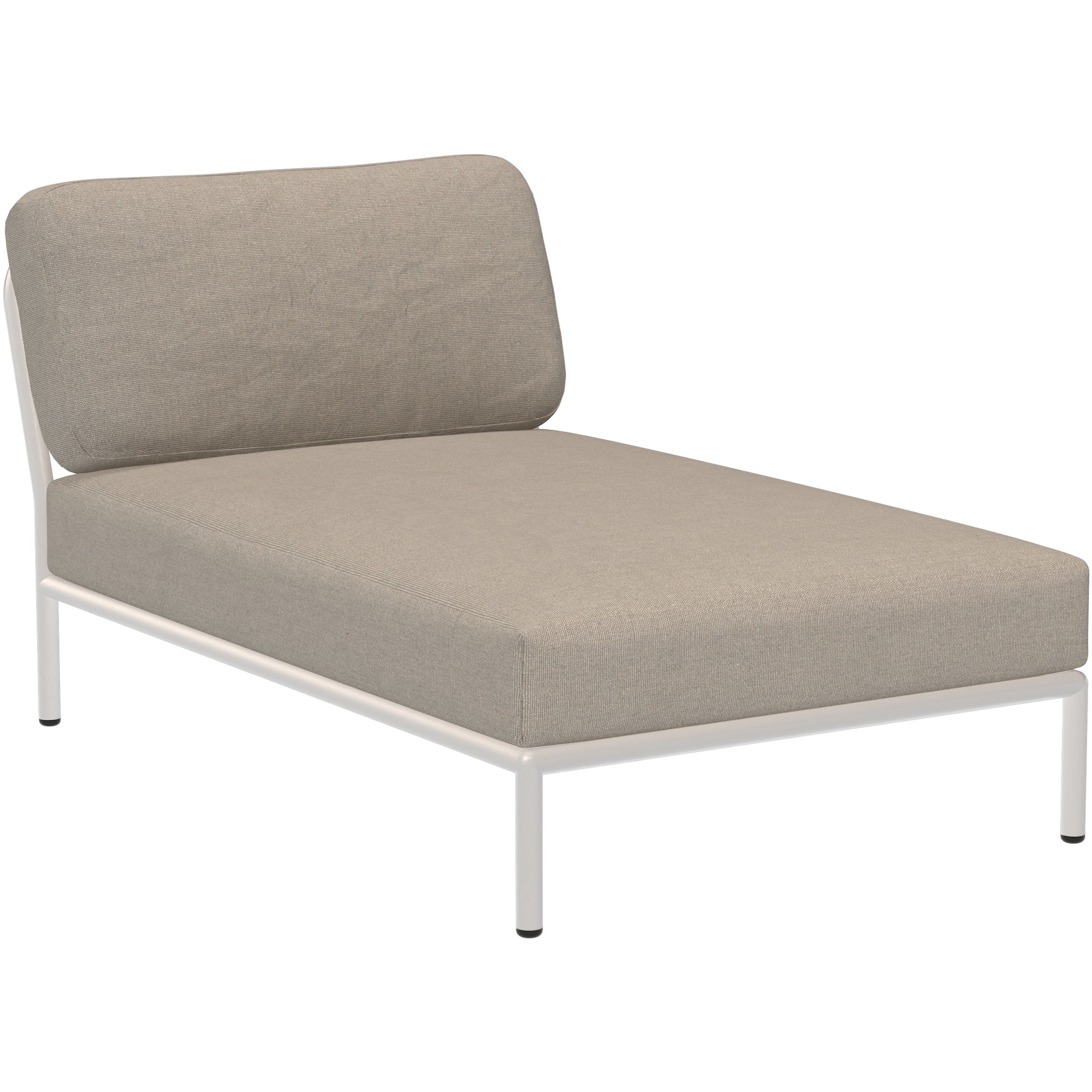 EPUISE – Canapé Level – Chaise longue – Ash Heritage + Base Blanc écru - Houe