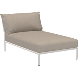 Level 2 sofa – chaise longue – Ash Sunbrella Heritage (92) + muted white base (43) – Houe