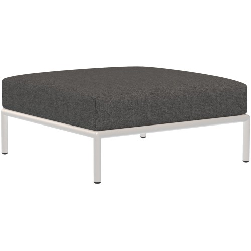 Level sofa – ottoman – dark grey Basic fabric (98) + muted white base (43) – Houe