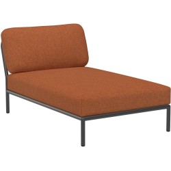 SOLD OUT – Level couch – Chaise longue – Rust Heritage + Dark Grey base - Houe