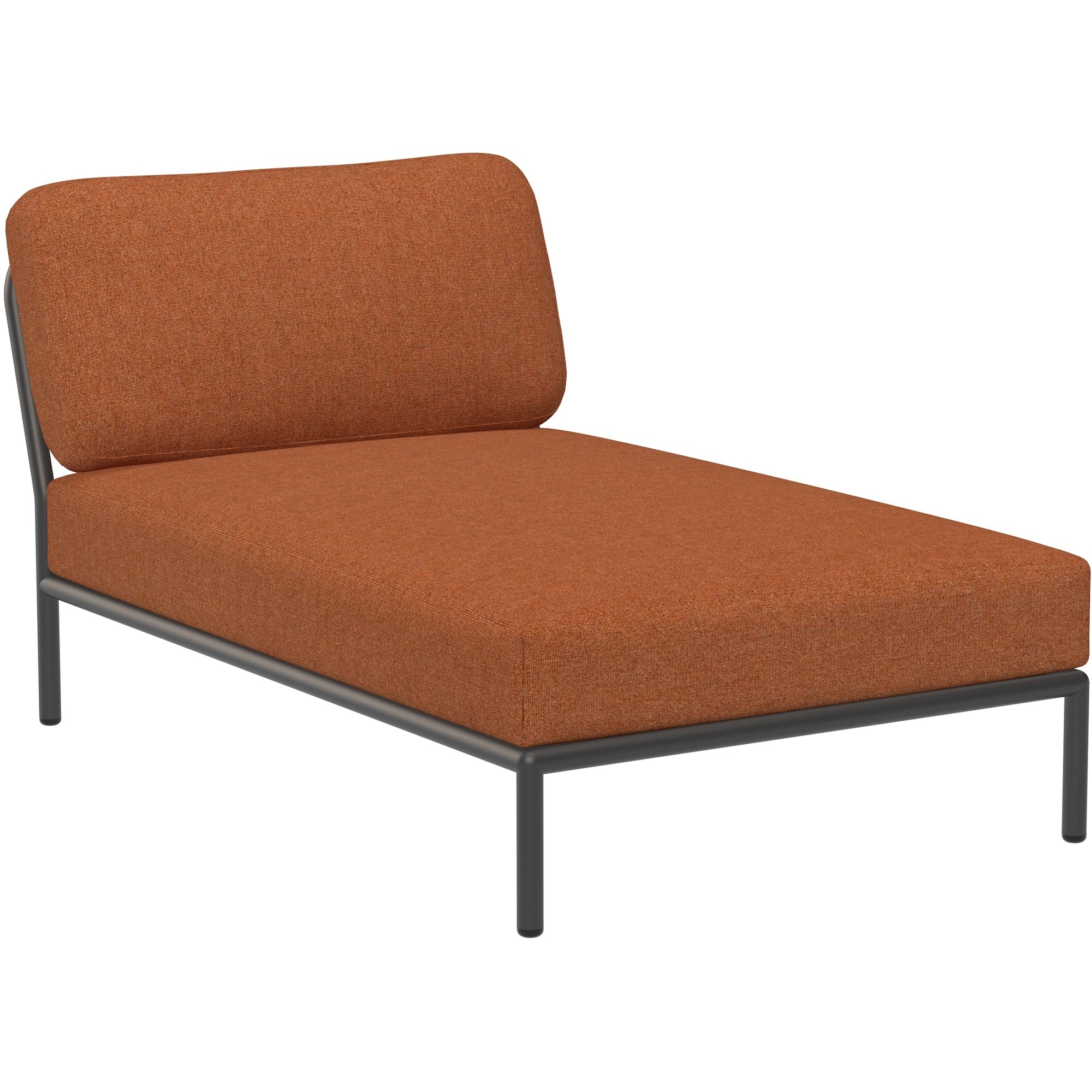 EPUISE – Canapé Level – Chaise longue – Rust Heritage + Base Gris foncé - Houe