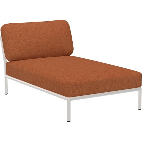 EPUISE – Canapé Level – Chaise longue – Rust Heritage + Base Blanc écru - Houe