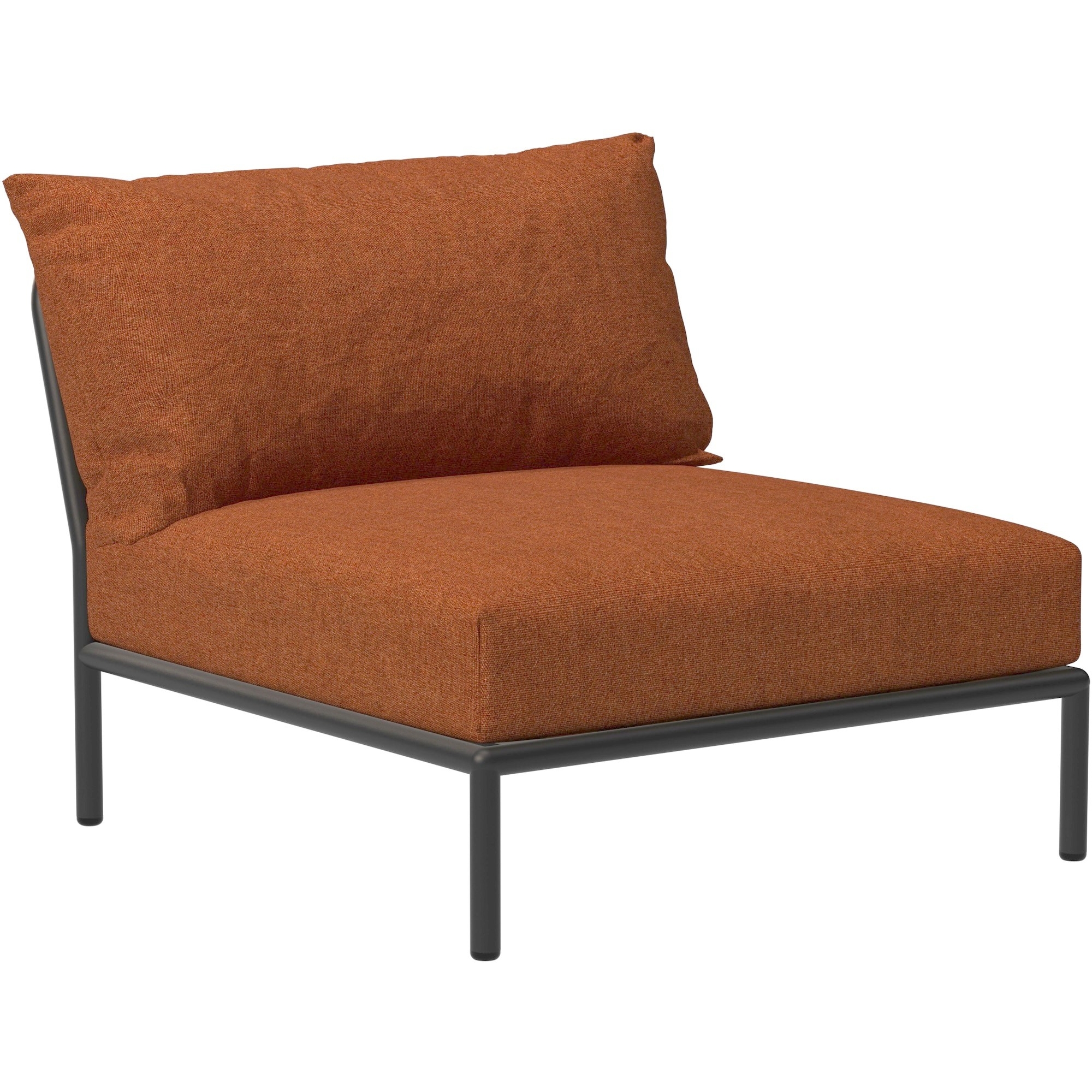 EPUISE – Canapé Level 2 – Fauteuil / module central – Rust Heritage + Base Gris foncé - Houe