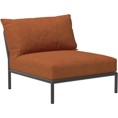 SOLD OUT – Level 2 couch – Lounge chair / central module – Rust Heritage + Dark grey base - Houe