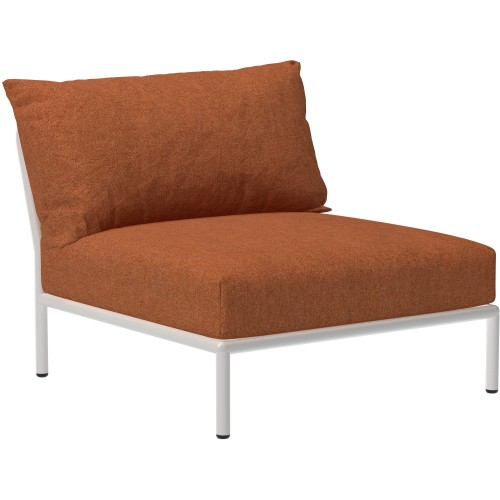 EPUISE – Canapé Level 2 – Fauteuil / module central – Rust Heritage + Base Blanc écru - Houe