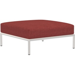 SOLD OUT – Level couch – Ottoman – Scarlet Heritage + Muted White base - Houe