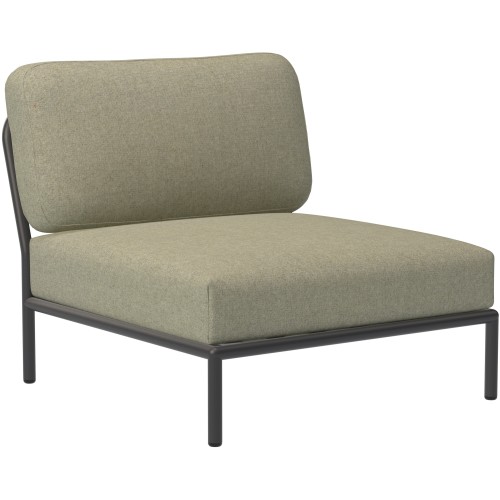 SOLD OUT – Level couch – Lounge chair / central module – Moss Heritage + Dark grey base - Houe