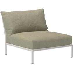 SOLD OUT – Level 2 couch – Lounge chair / central module – Moss Heritage + Muted white base - Houe