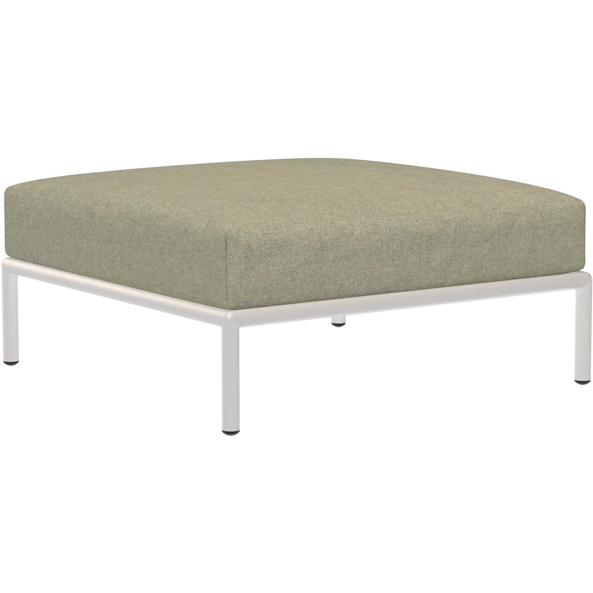 EPUISE – Canapé Level 2 – Ottoman – Moss Heritage + Base Blanc écru - Houe