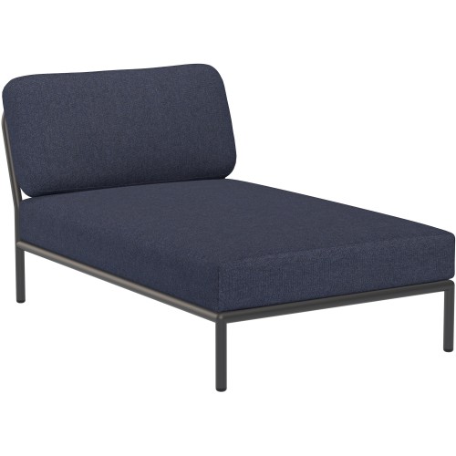 EPUISE – Canapé Level – Chaise longue – Indigo Heritage + Base Gris foncé - Houe