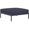 EPUISE – Canapé Level – Ottoman – Indigo Heritage + Base Gris foncé - Houe