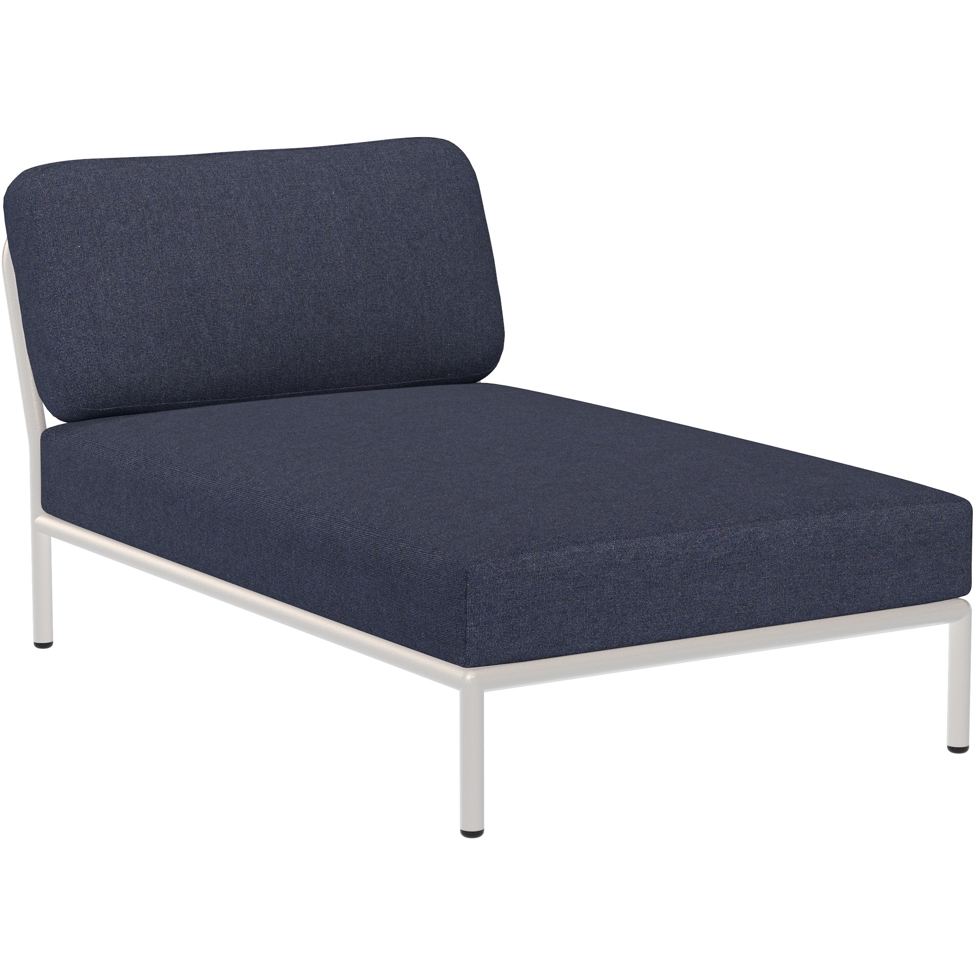 EPUISE – Canapé Level – Chaise longue – Indigo Heritage + Base Blanc écru - Houe