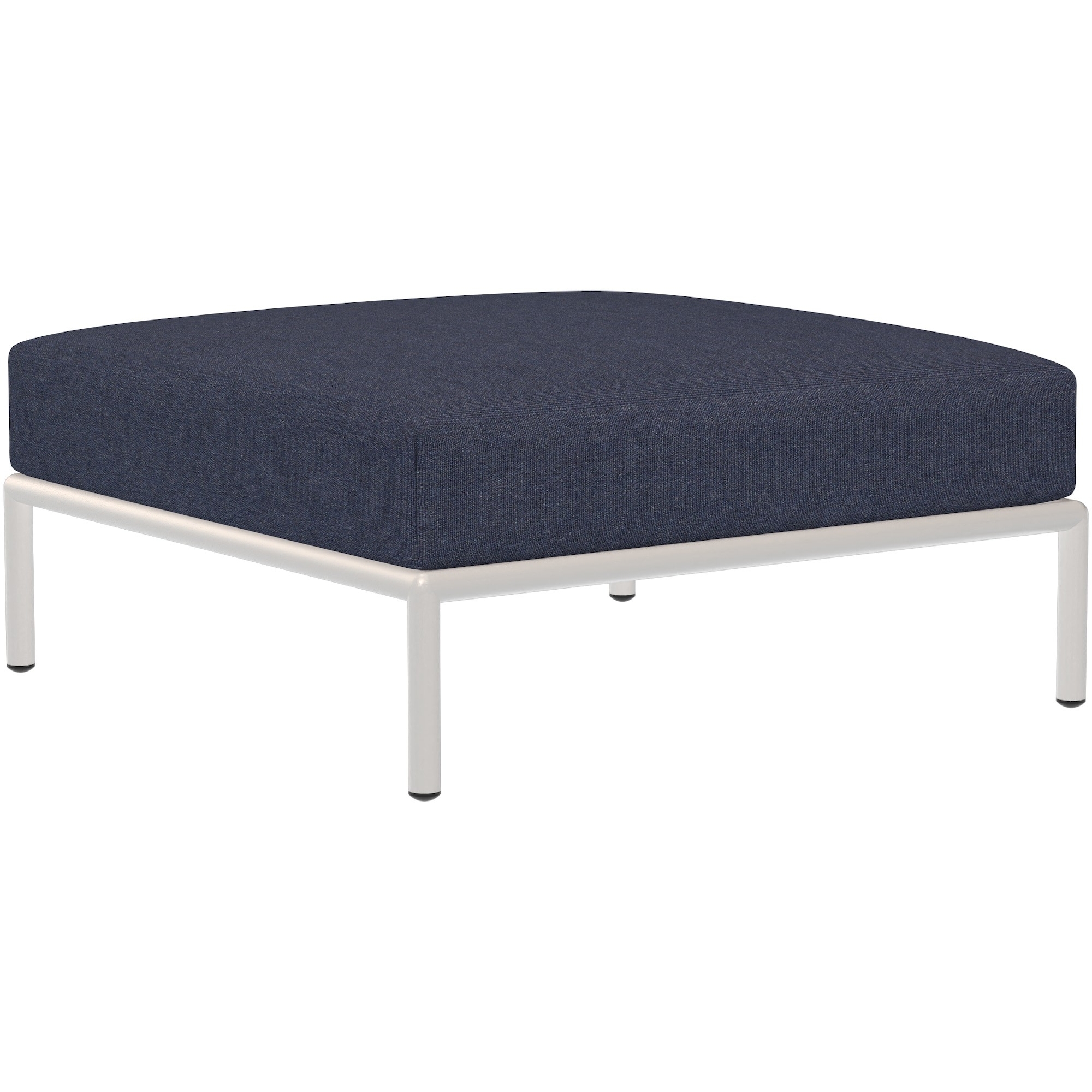 EPUISE – Canapé Level – Ottoman – Indigo Heritage + Base Blanc écru - Houe