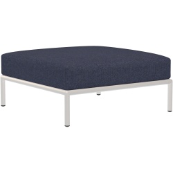 EPUISE – Canapé Level 2 – Ottoman – Indigo Heritage + Base Blanc écru - Houe