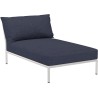 EPUISE – Canapé Level 2 – Chaise longue – Indigo Heritage + Base Blanc écru - Houe