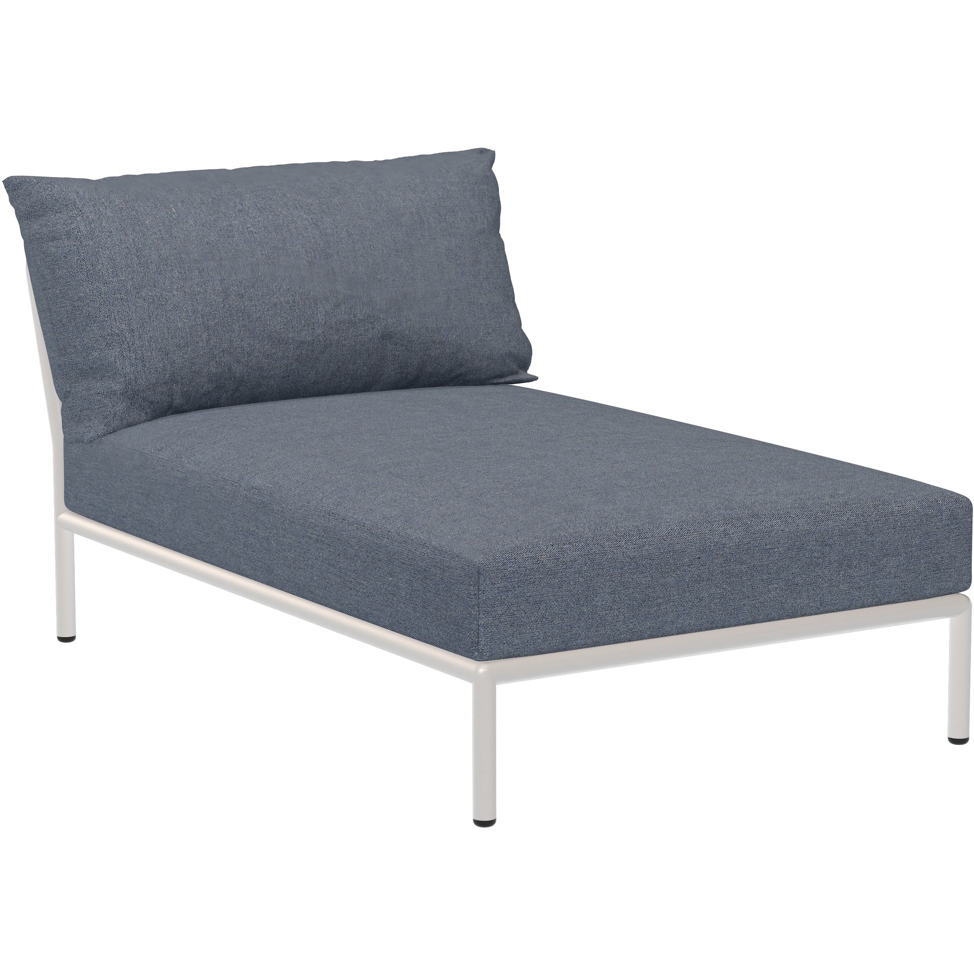 EPUISE – Canapé Level 2 – Chaise longue – Sky Heritage + Base Blanc écru - Houe