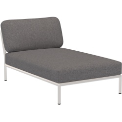 EPUISE – Canapé Level – Chaise longue – Slate Heritage + Base Blanc écru - Houe