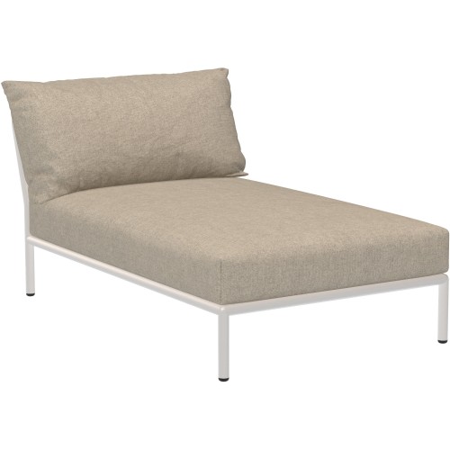 EPUISE – Canapé Level 2 – Chaise longue – Papyrus Heritage + Base Blanc écru - Houe