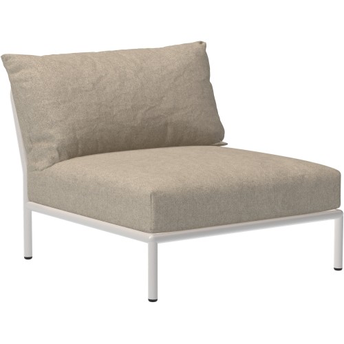 SOLD OUT – Level 2 couch – Lounge chair / central module – Papyrus Heritage + Muted white base - Houe