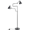 Gras 411 Double Floor lamp – Black / Round black - DCW éditions