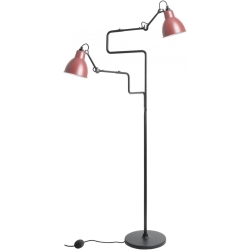 Lampadaire Gras 411 Double – Noir / Rond rouge - DCW éditions