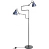 Gras 411 Double Floor lamp – Black / Round blue - DCW éditions