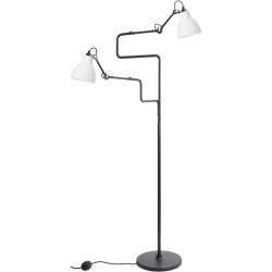 Gras 411 Double Floor lamp – Black / Round white - DCW éditions