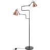 Gras 411 Double Floor lamp – Black / Round copper - DCW éditions