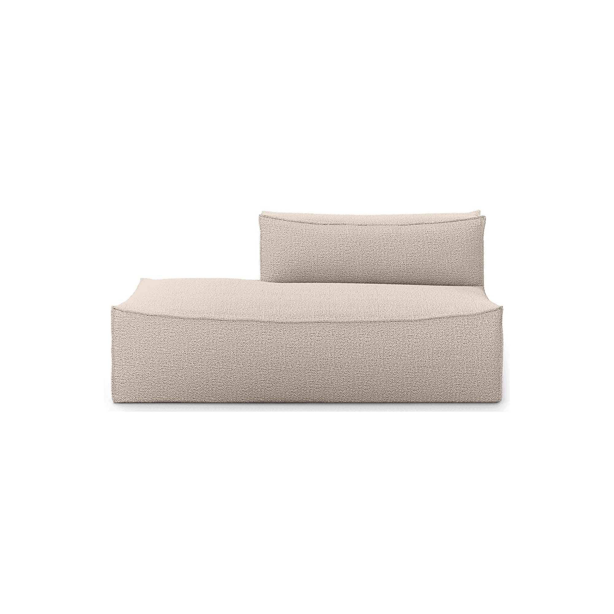 Exterieur ouvert gauche L300 - Wool bouclé naturel – Canapé CATENA - Ferm Living