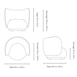 Fauteuil Rico – Tonus 244 Tan - Ferm Living